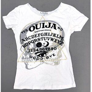 Ouija Girl Shirt Thrashed Cut White Soft Witchcraft Occult Voodoo Oddities M